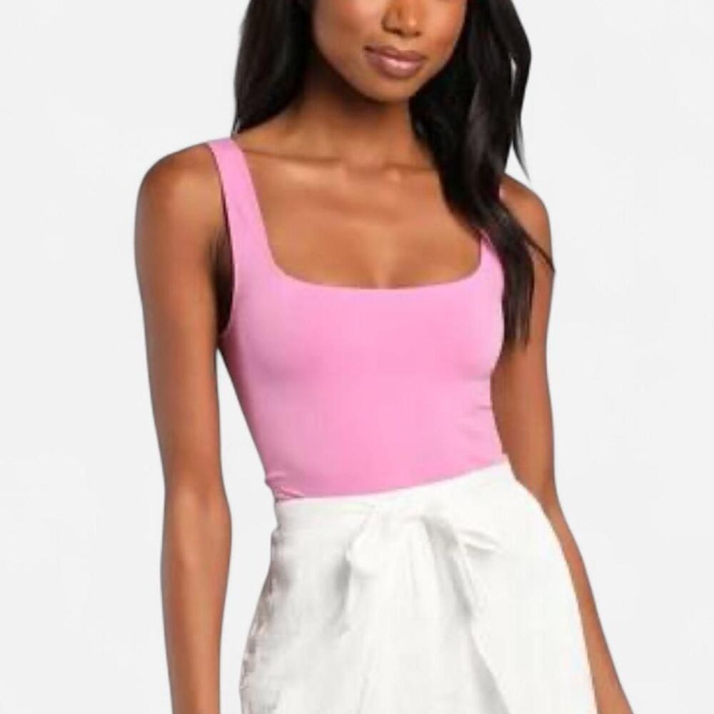 Free People Pink Cropped Tank Top